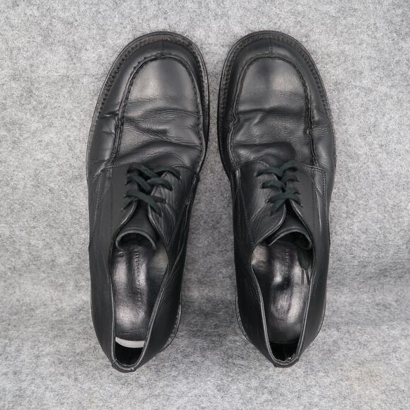 Banana Republic Shoes Mens 9.5 Derby Oxford Black Leather Moc Toe Dress Formal main image 12